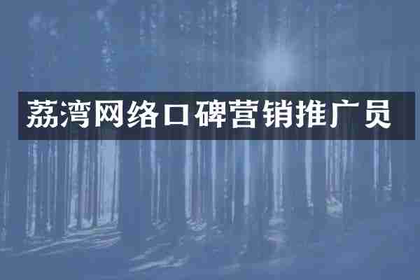 荔湾网络口碑营销推广员