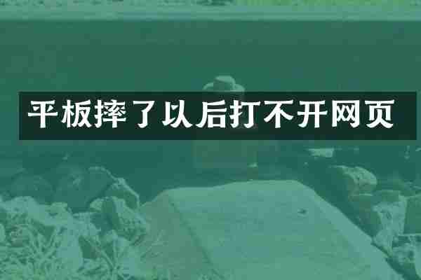 平板摔了以后打不开网页