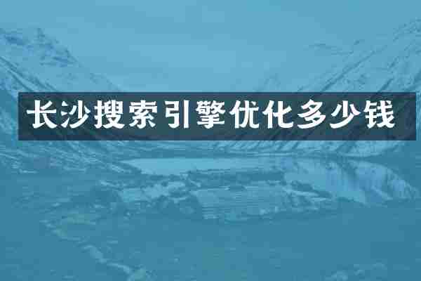 长沙搜索引擎优化多少钱