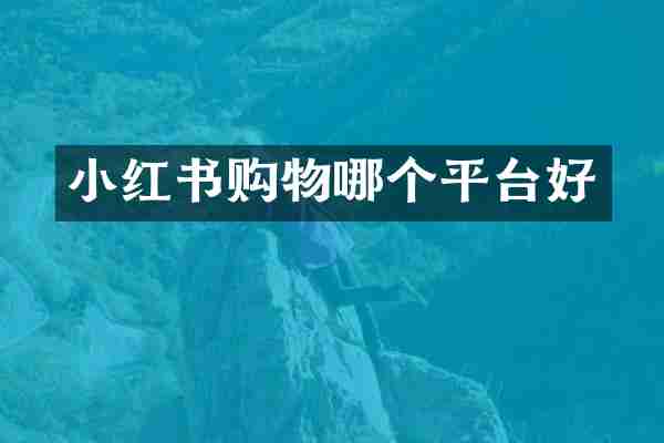 小红书购物哪个平台好