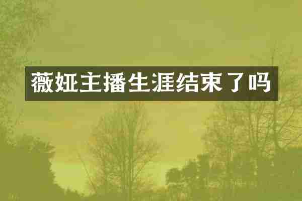 薇娅主播生涯结束了吗