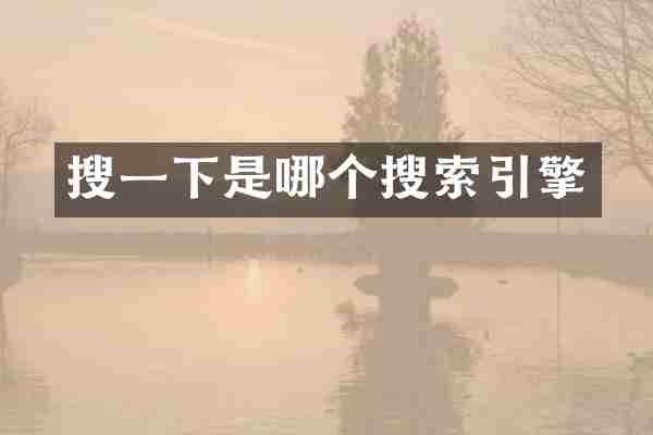 搜一下是哪个搜索引擎