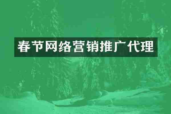 春节网络营销推广代理