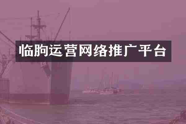 临朐运营网络推广平台