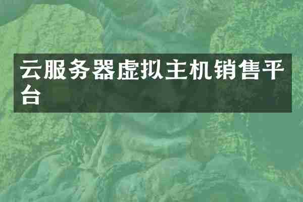云服务器虚拟主机销售平台