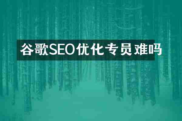 谷歌SEO优化专员难吗