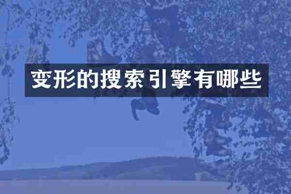 变形的搜索引擎有哪些