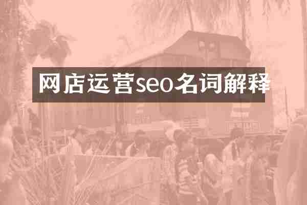 网店运营seo名词解释