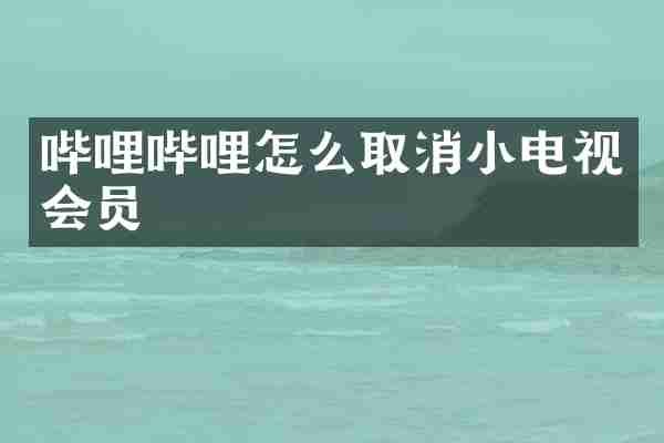 哔哩哔哩怎么取消小电视会员