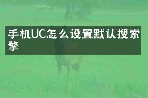 手机UC怎么设置默认搜索引擎