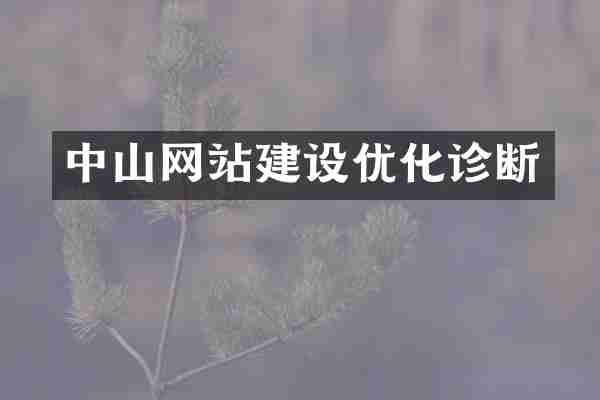 中山网站建设优化诊断
