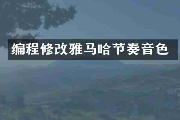 编程修改雅马哈节奏音色