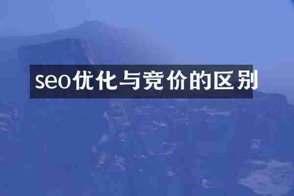 seo优化与竞价的区别