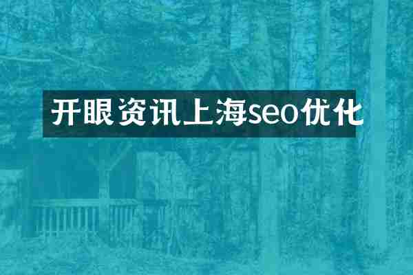 开眼资讯上海seo优化