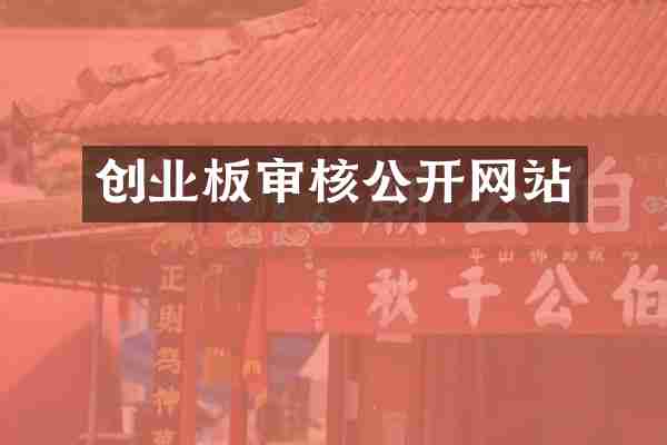 创业板审核公开网站