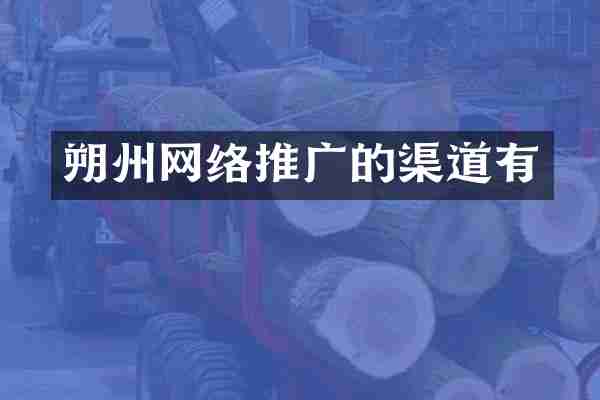 朔州网络推广的渠道有