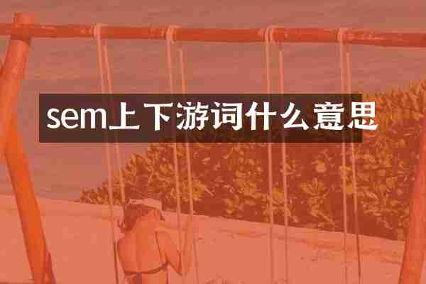 sem上下游词什么意思
