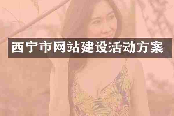 西宁市网站建设活动方案