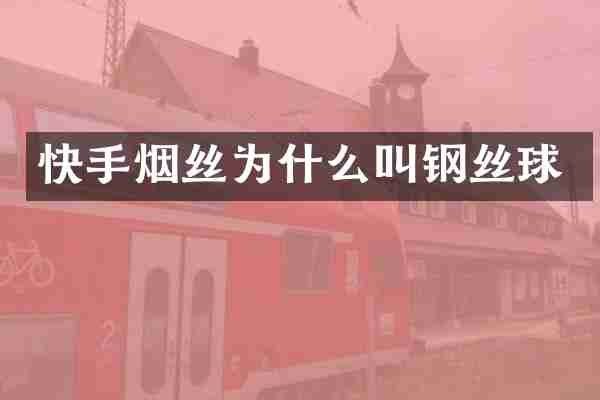 快手烟丝为什么叫钢丝球