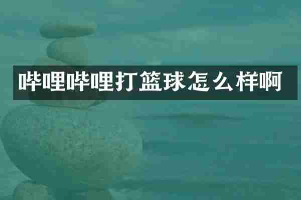 哔哩哔哩打篮球怎么样啊