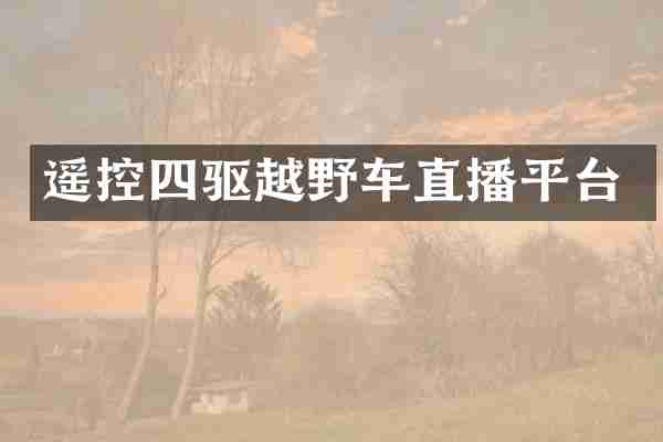 遥控四驱越野车直播平台