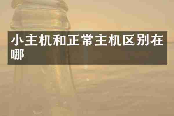 小主机和正常主机区别在哪