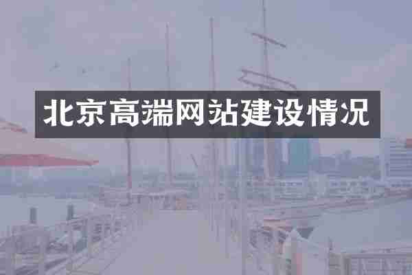 北京高端网站建设情况
