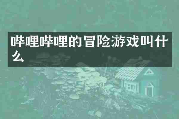 哔哩哔哩的冒险游戏叫什么