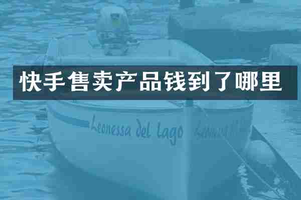 快手售卖产品钱到了哪里