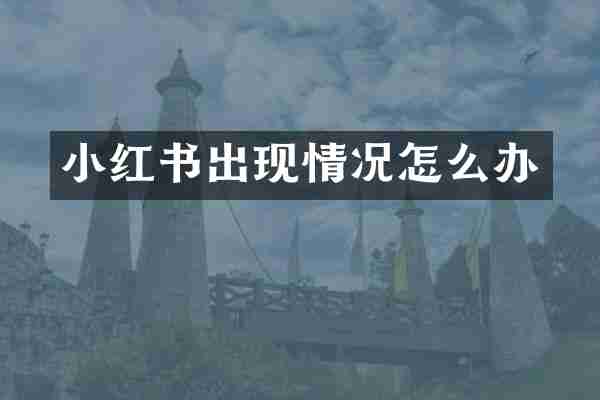 小红书出现情况怎么办