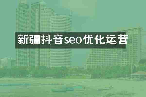 新疆抖音seo优化运营