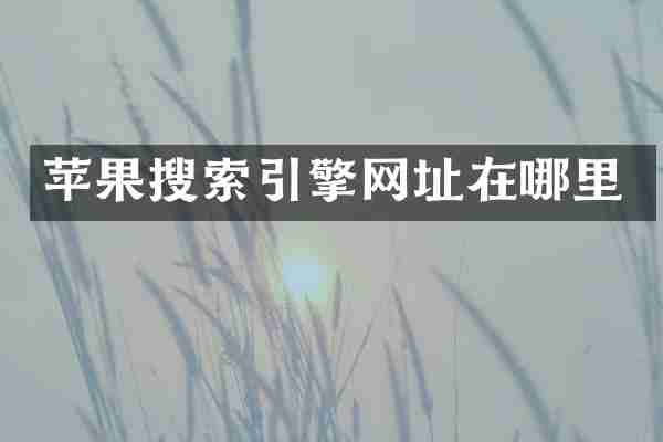 苹果搜索引擎网址在哪里