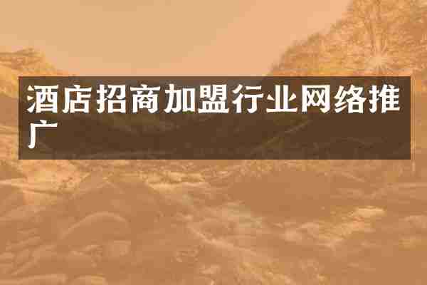 酒店招商加盟行业网络推广