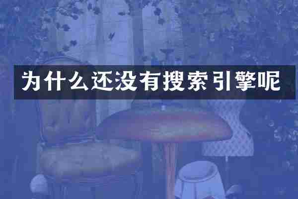 为什么还没有搜索引擎呢