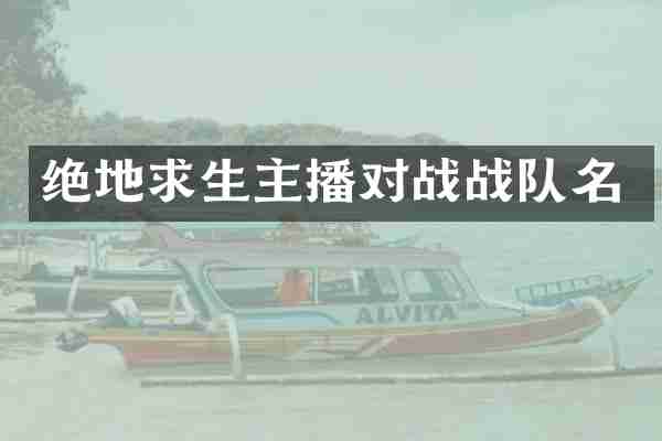 绝地求生主播对战战队名