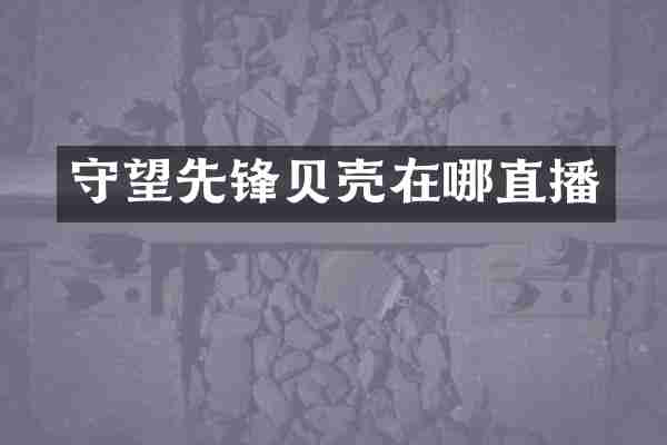 守望先锋贝壳在哪直播