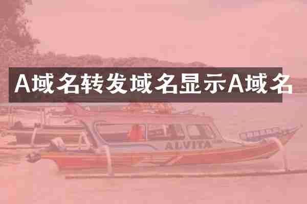 A域名转发域名显示A域名
