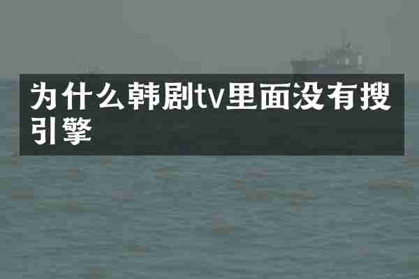 为什么韩剧tv里面没有搜索引擎
