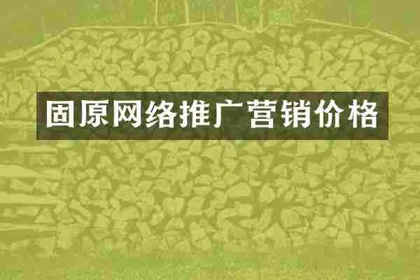 固原网络推广营销价格