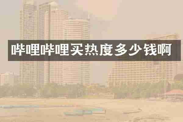 哔哩哔哩买热度多少钱啊