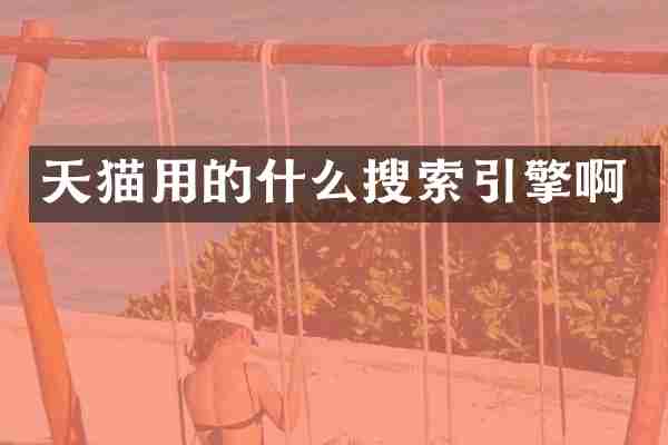 天猫用的什么搜索引擎啊