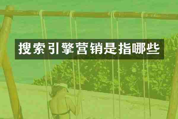 搜索引擎营销是指哪些
