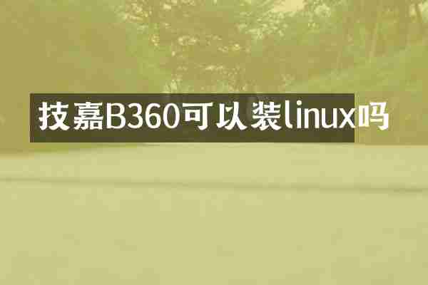 技嘉B360可以装linux吗