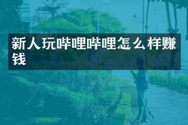 新人玩哔哩哔哩怎么样赚钱