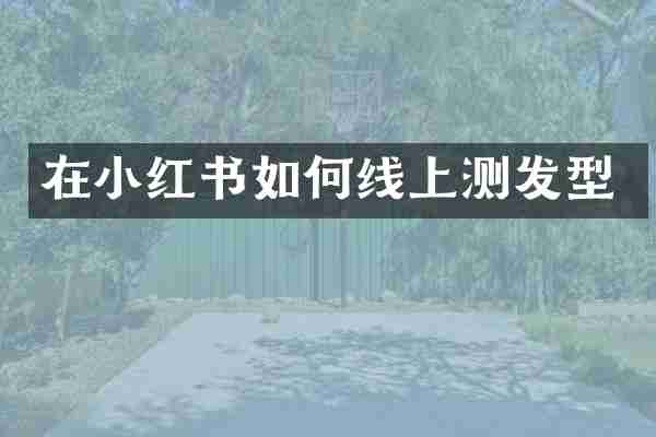 在小红书如何线上测发型