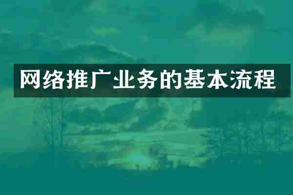 网络推广业务的基本流程