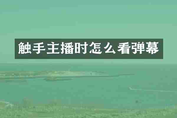 触手主播时怎么看弹幕