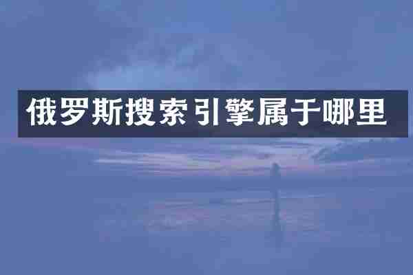 俄罗斯搜索引擎属于哪里