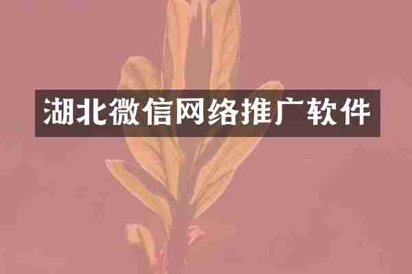 湖北微信网络推广软件