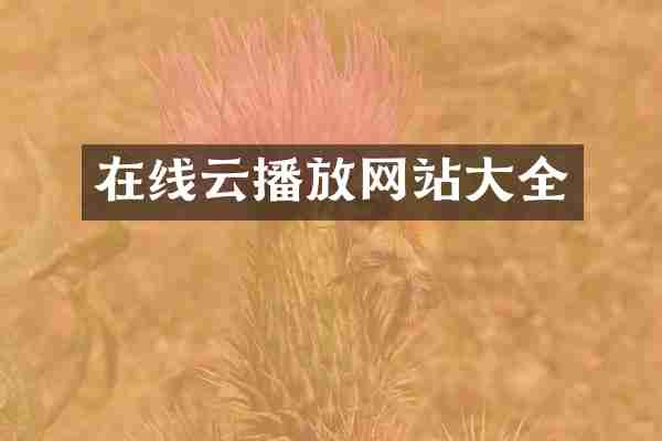 在线云播放网站大全